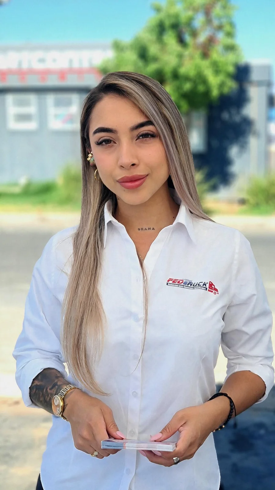 Anfitriona de Agencia MK en inauguración de FoodTruck, Lampa.