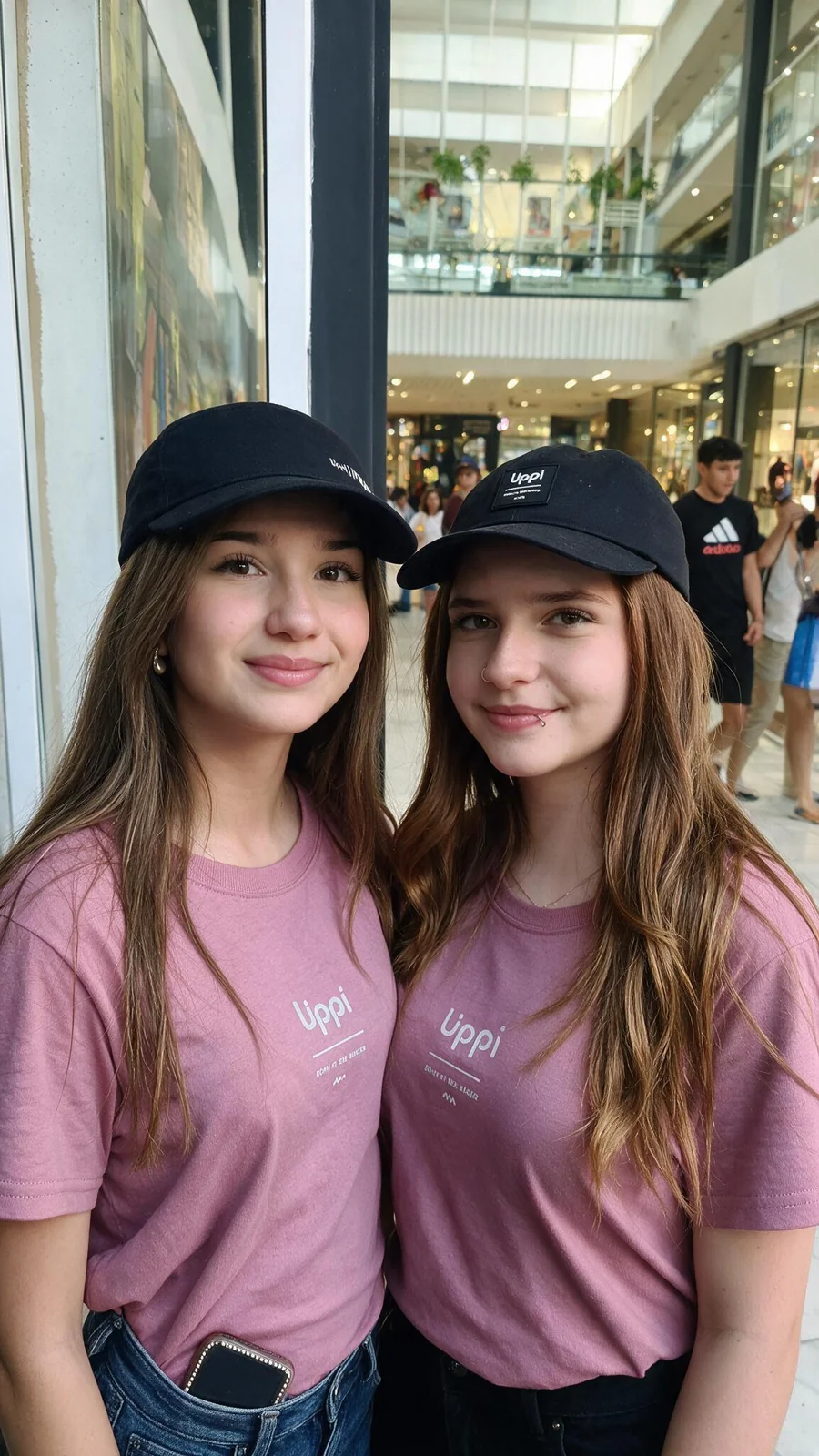 Promotoras de Agencia MK en inauguración de tienda Lippi en mall, La Florida.