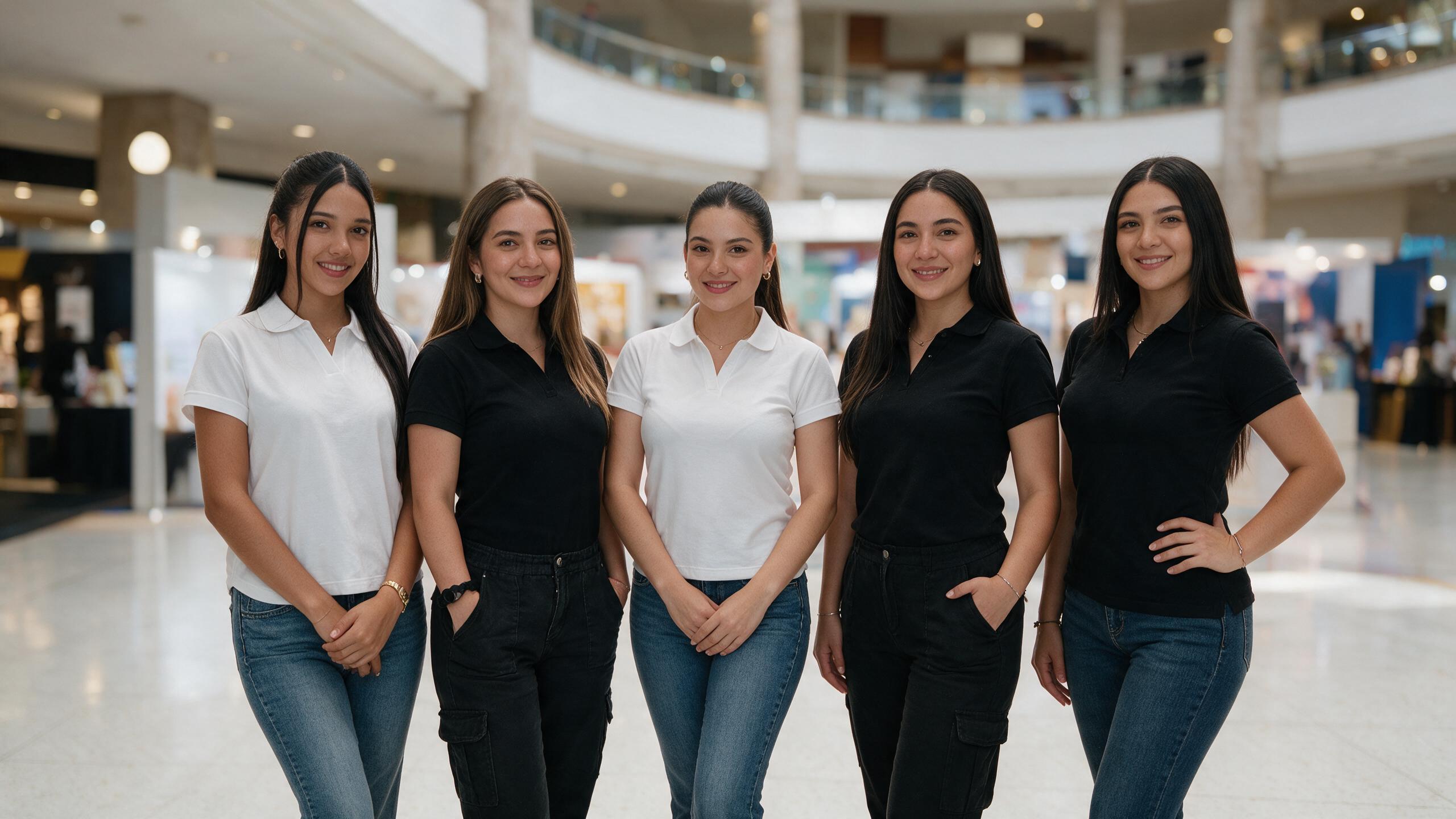 Equipo de personal de Agencia MK en centro comercial